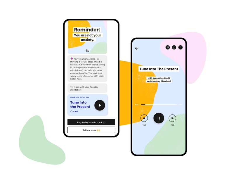 Shine app interface 