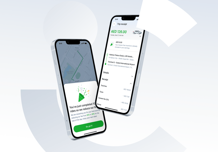 Two careem captain screens presented